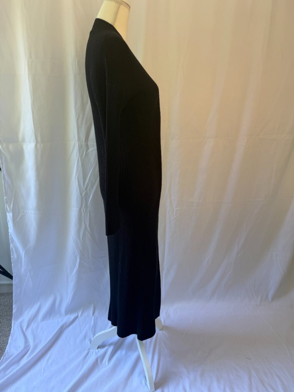 Sundays Black Ribbed Cardigan - Picture 2 of 3
